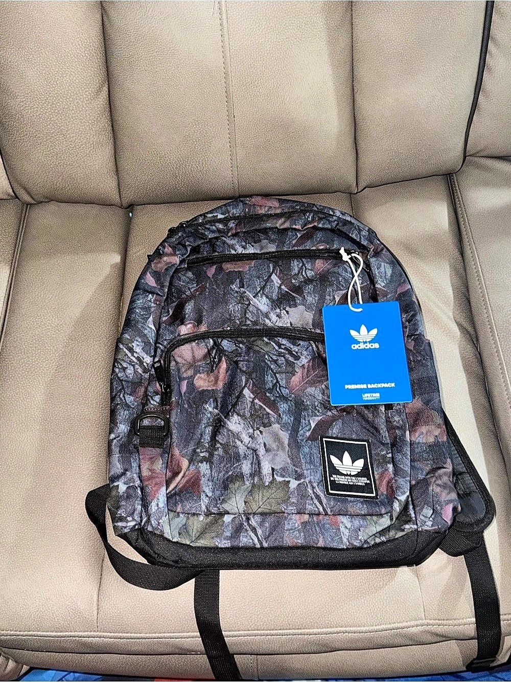 adidas Originals Premise Backpack Camo in Black & Gray
